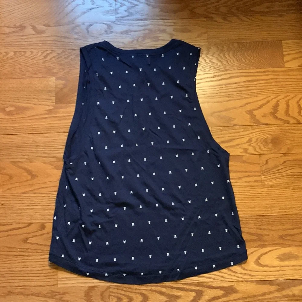 NWT 🏴☠️ Soulcycle x Sundry Navy Blue Skull Print Tank. size S - Picture 4 of 7